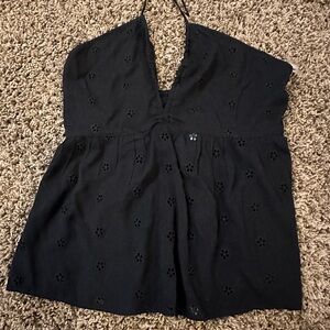 American eagle halter top black size large